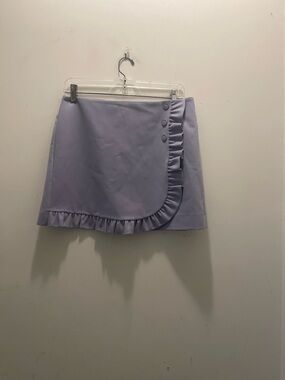 Tory Burch Lavender Ruffle Wrap Mini Skirt/Skort NWT